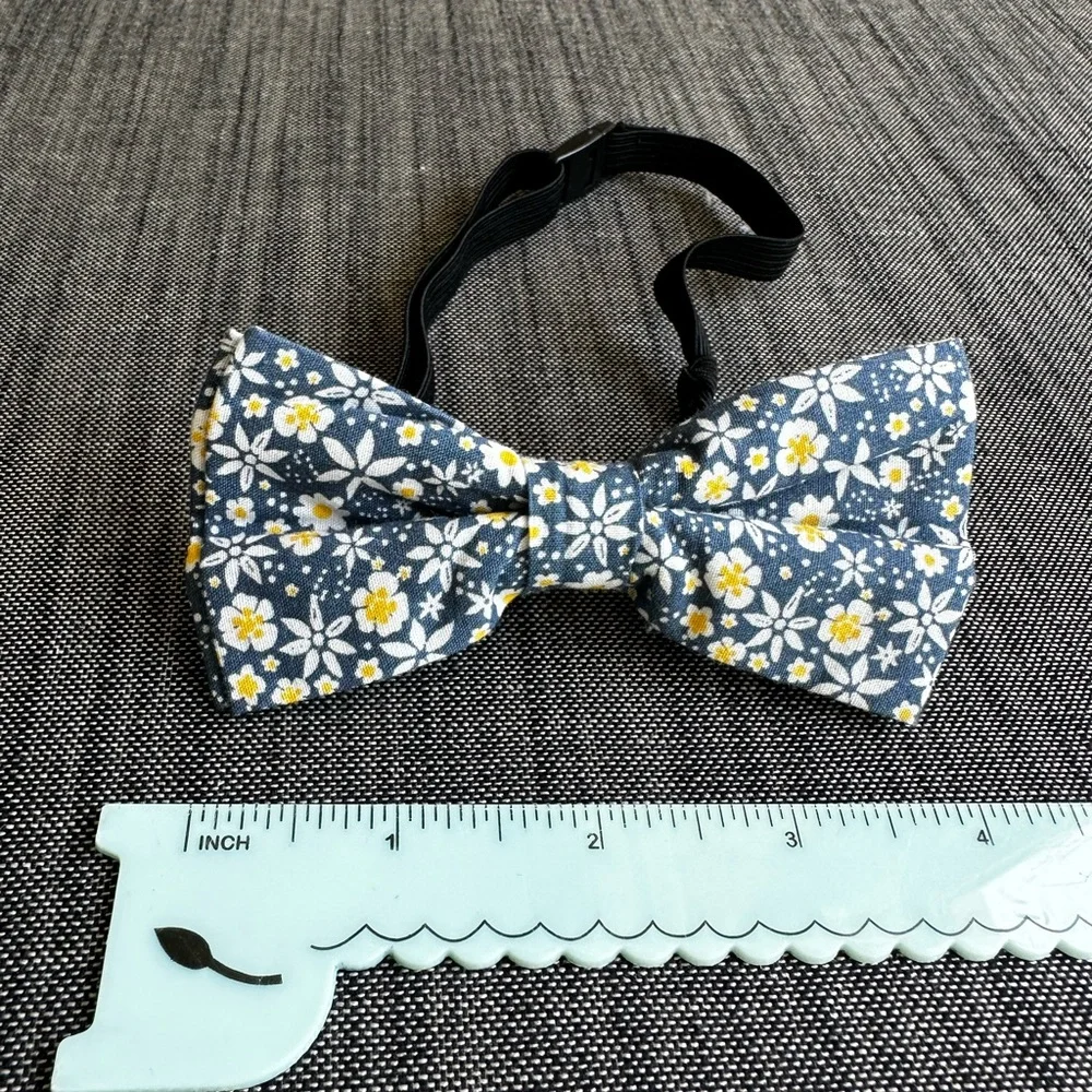 Floral Blue Bow Tie for Kids